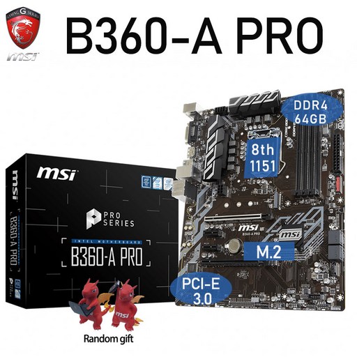 MSI B360 - A PRO 인텔 CPU용 메인보드, 인텔 B360 New, B360 - A PRO