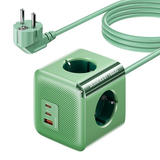 Toocki GaN PPS 3포트 2C1A 초고속 충전 4구 4000W 고용량 큐브 멀티탭