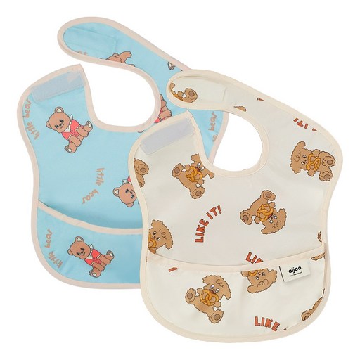 아이주 방수 포켓 이유식턱받이