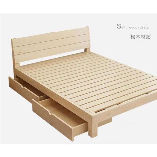 가성비 원목 침대 프레임 싱글 더블 평상형 저상형, 1000mmx1900mm 높이