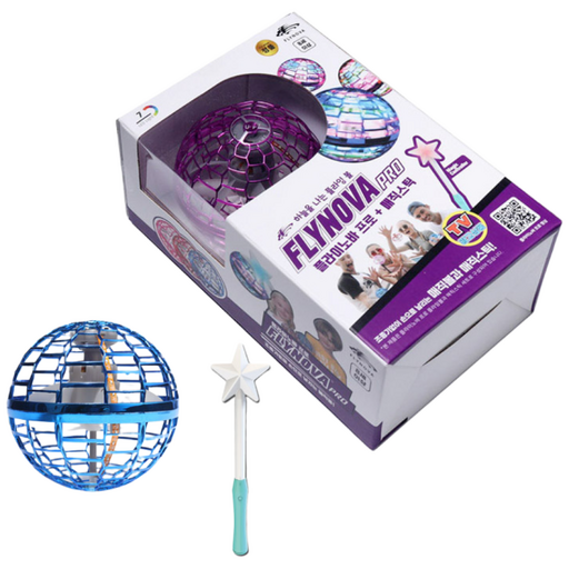 TV광고 정품 LED플라이노바 프로 매직볼 매직봉세트 손으로 날리는 어린이드론, BLUE 블루세트, 1개