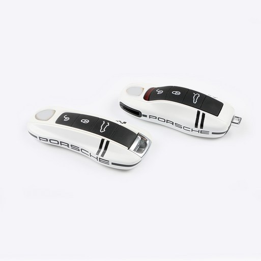 WAHA 포르쉐 키케이스 키홀더 카이엔 마칸 키홀더 버전1, 신형타입, 무광화이트
