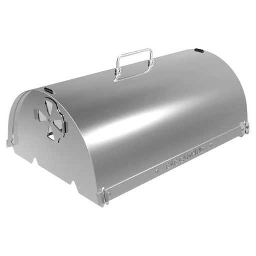 밥캠핑 밥오븐 비어캔 치킨 훈제 가능 스텐 접이식 뚜껑