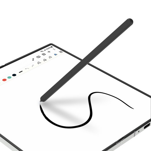 랩씨 갤럭시 Z폴드 6 5 4 3 호환 s펜, 1개, 갤럭시 Z폴드 3 4 5 6 호환 블랙