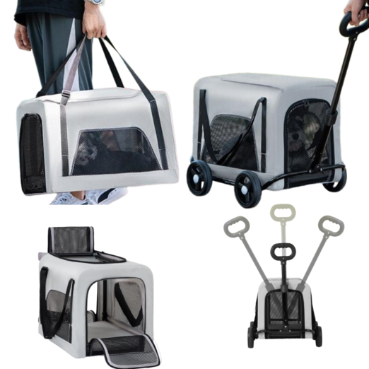 프라홈 개모차 웨건 반려동물 분리형 경량 트롤리 강아지 고양이 카트