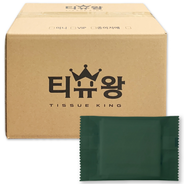 무지 미니 업소용 물티슈 그린[무광], 1세트, 1000개입, 55g 이미지