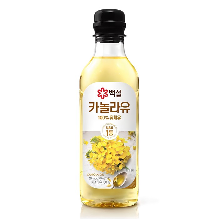 백설 카놀라유 500ml 소용량 튀김 부침용 식용유