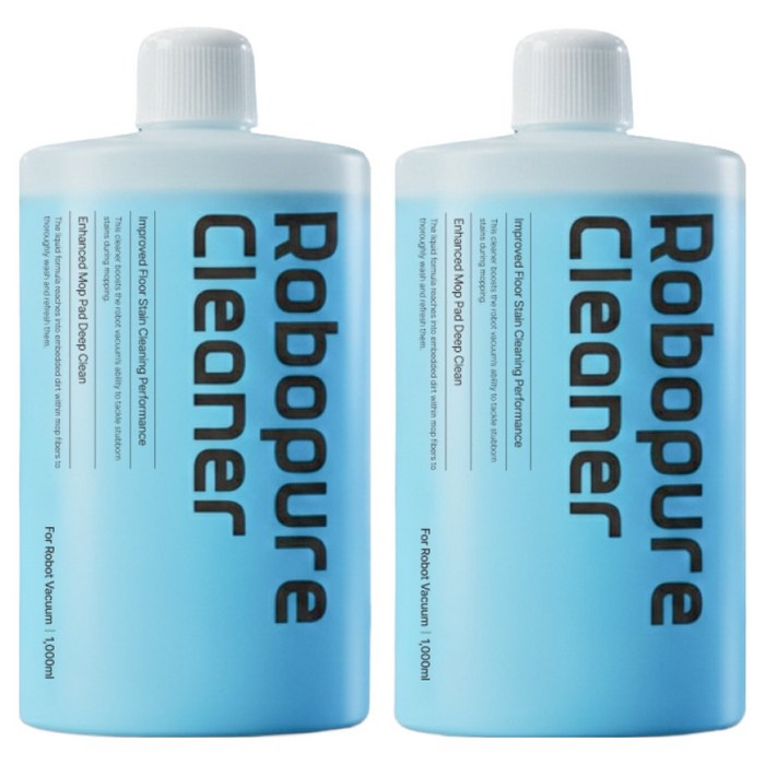 크린포유 로보락 전용 로봇청소기 호환 클리너 세정제, 1L, 2개