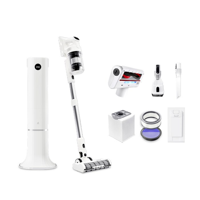 아이닉 차이슨 무선청소기 i30 아이타워 헤드브러시 침구 브러시 필터 2p 세트, 화이트, i30청소기