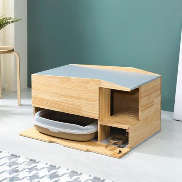 오모펫 고양이 원목 화장실  평판 화장실 랜덤발송