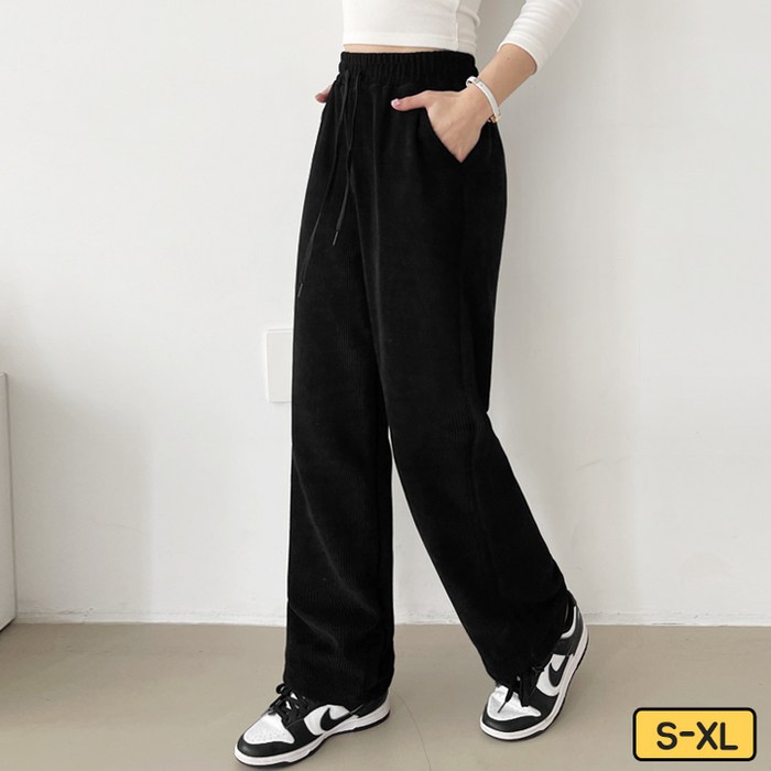 바비팩토리 여성용 키작녀 와플 투웨이 조거일자핏 트레이닝 바지 빅사이즈까지