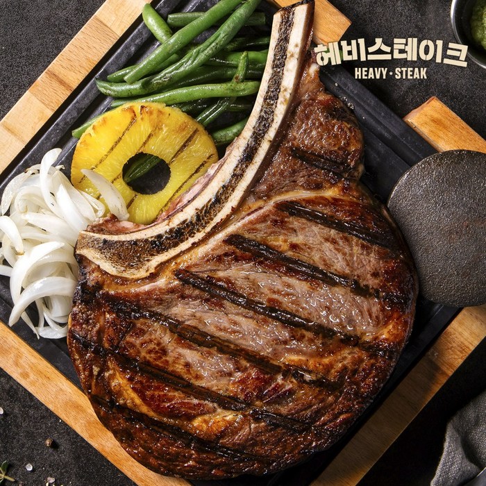 헤비스테이크 토마호크 스테이크 캠핑 바베큐 홈파티 당일발송, 400g, 1개 헤비스테이크 토마호크 스테이크 캠핑 바베큐 홈파티 당일발송, 400g, 1개