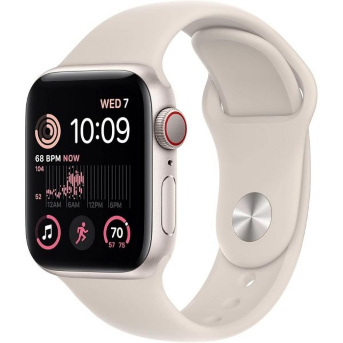 Apple Watch SE2세대GPS 셀룰러, 40mm 흰색 스포츠 밴드가 있는 실버 알루미늄 케이스, SM갱신 Apple Watch SE2세대GPS 셀룰러, 40mm 흰색 스포츠 밴드가 있는 실버 알루미늄 케이스, SM갱신