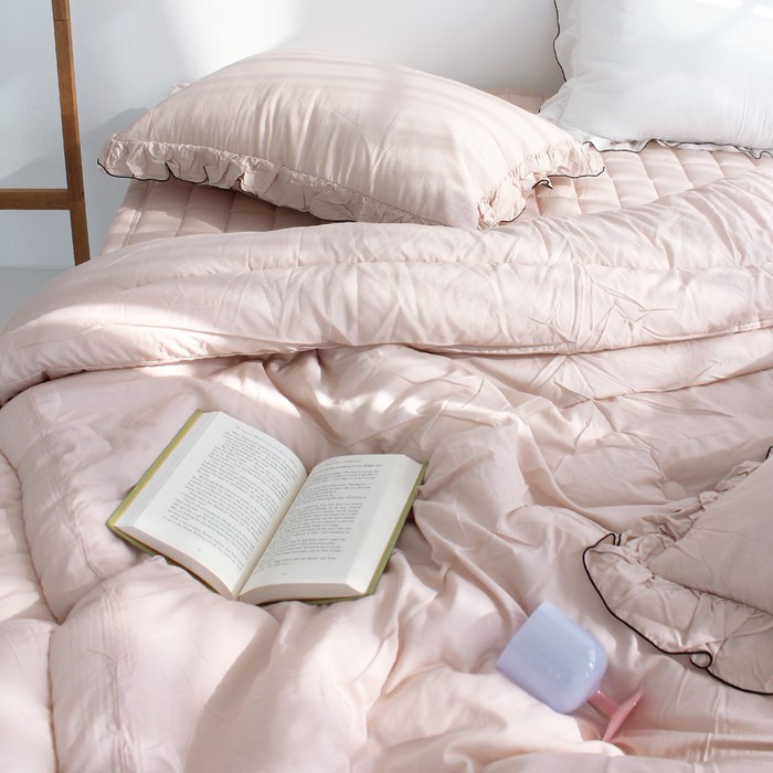 로제 프릴 모달 알러지케어 먼지없는 모달 사계절 차렵이불
