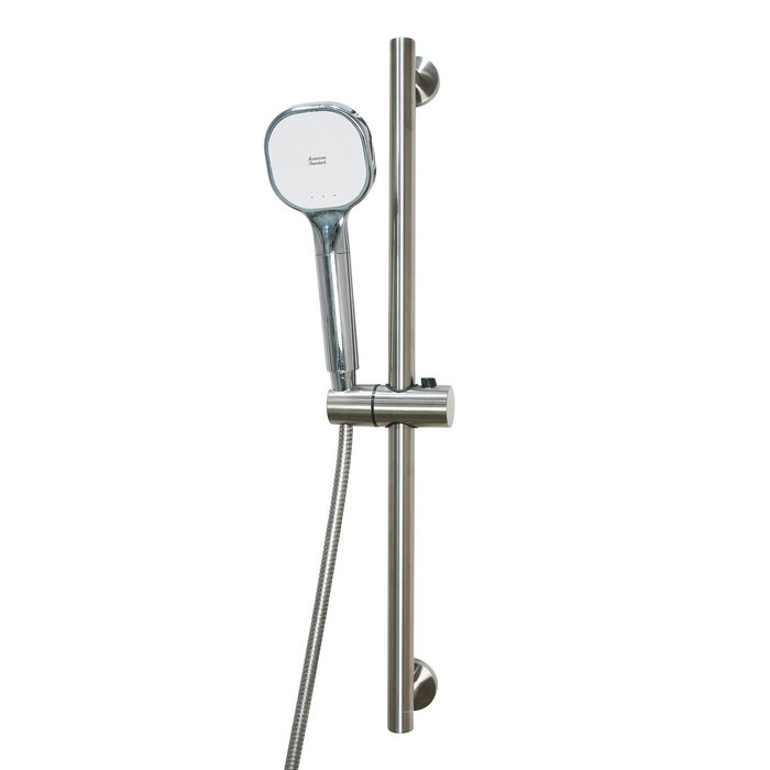 비욘드퍼니싱 슬라이드바 원형 샤워기 거치 홀더 무광 실버 SUS304 MWA100, 1세트, 실버