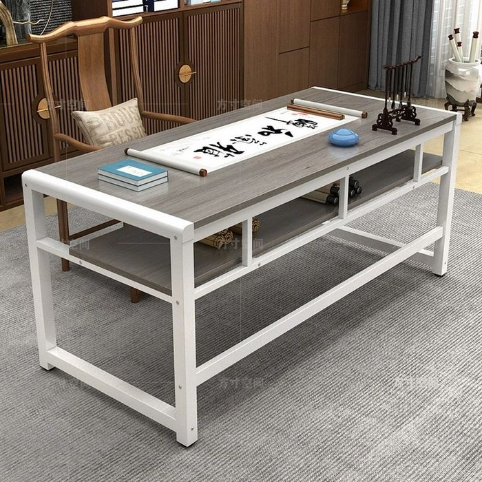 서예 책상 붓글씨 작업실 작업대 공방 테이블 다크월넛