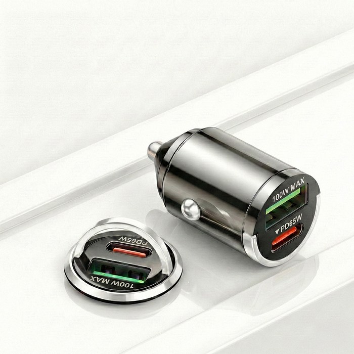 글라우벤 매립형 100W QC4.0PD3.0 차량용 고속 충전기