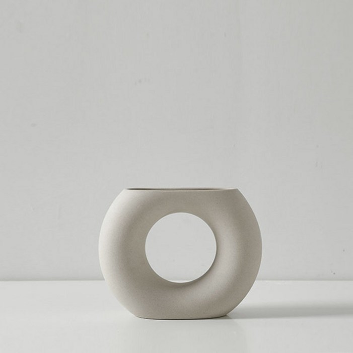 홈앤하비 까사디 도자기 화병 링베이스형