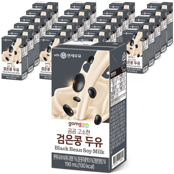 곰곰 고소한 검은콩 두유, 190ml, 24개 곰곰 고소한 검은콩 두유, 190ml, 24개