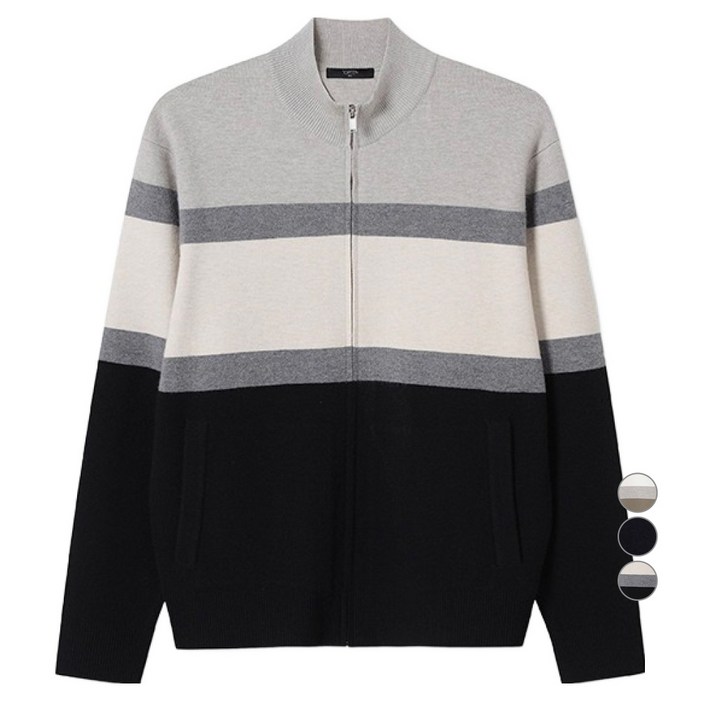 탑텐 남성용 소프트터치 모크넥 집업 가디건 MSE4EC1502