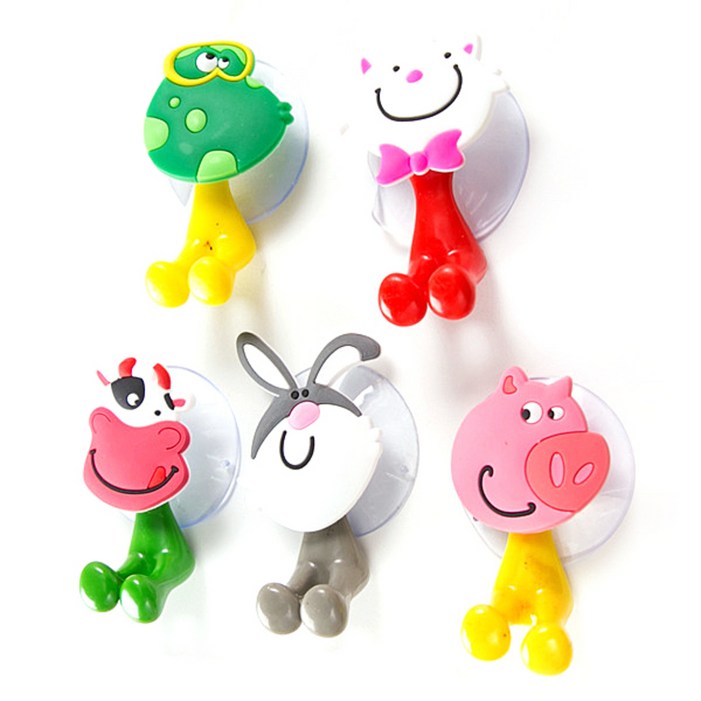 리버그린 귀요미 흡착 칫솔걸이 5p 리버그린 귀요미 흡착 칫솔걸이 5p