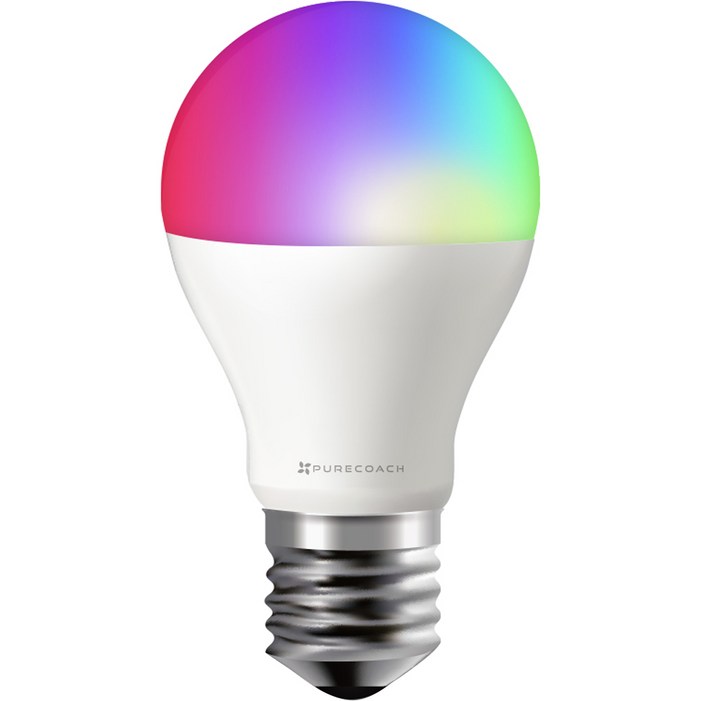 퓨어코치 홈IoT 전구색 RGB LED Wi Fi 무선 스마트 전구 9.5W LB806E26, RGB, 1개