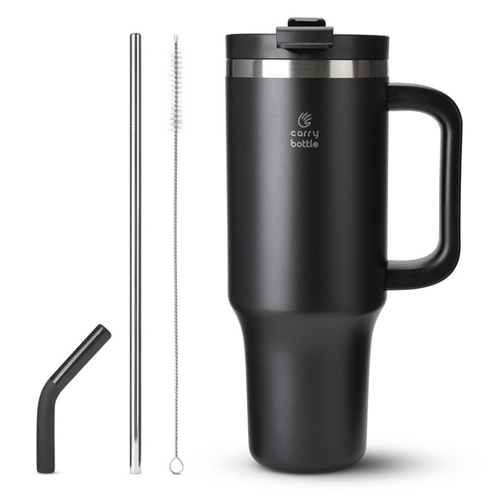 캐리보틀 써밋 텀블러, 블랙, 1개, 1200ml