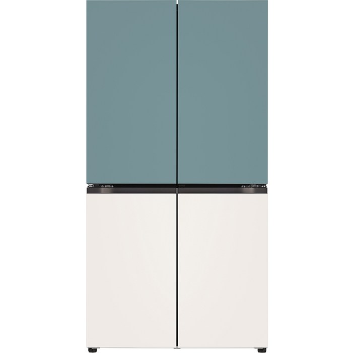 색상선택형 LG전자 오브제 870L 매직스페이스 메탈 4도어 디오스 냉장고 방문설치