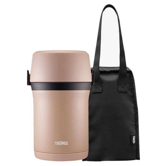 써모스 일체형 대용량 보온도시락  보온백  수저 세트