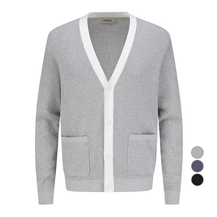 지오지아 남녀공용 코튼 크로셰 브이넥 가디건 AEF1EC1101