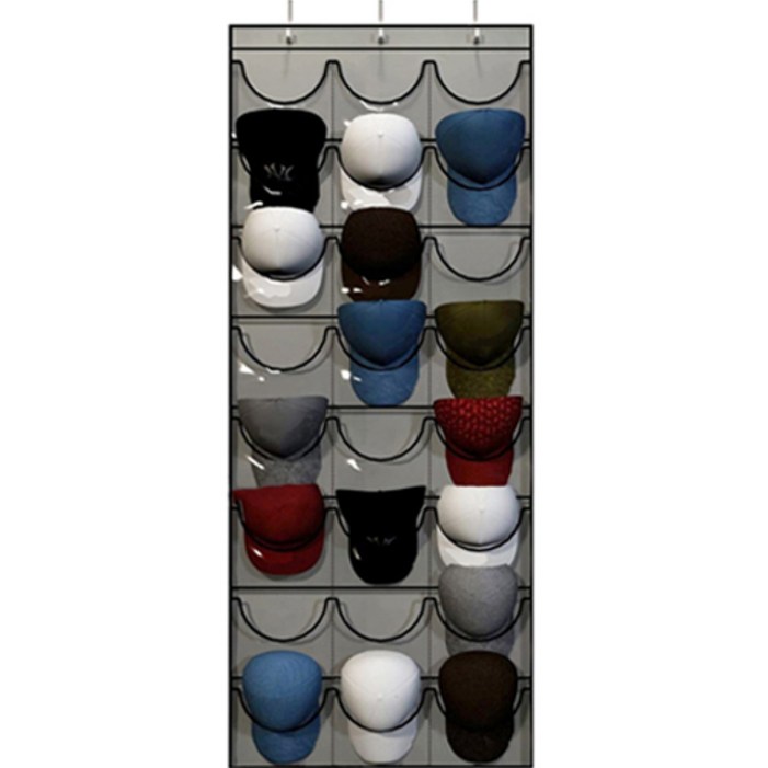 디오셀 24칸 걸이형 포켓 모자 정리함