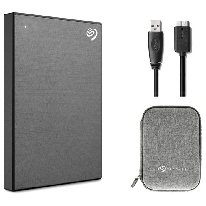 씨게이트 One Touch HDD 외장하드 STKY2000404 데이터복구암호화 기능파우치USB케이블, 2TB, 스페이스그레이 씨게이트 One Touch HDD 외장하드 STKY2000404 데이터복구암호화 기능파우치USB케이블, 2TB, 스페이스그레이