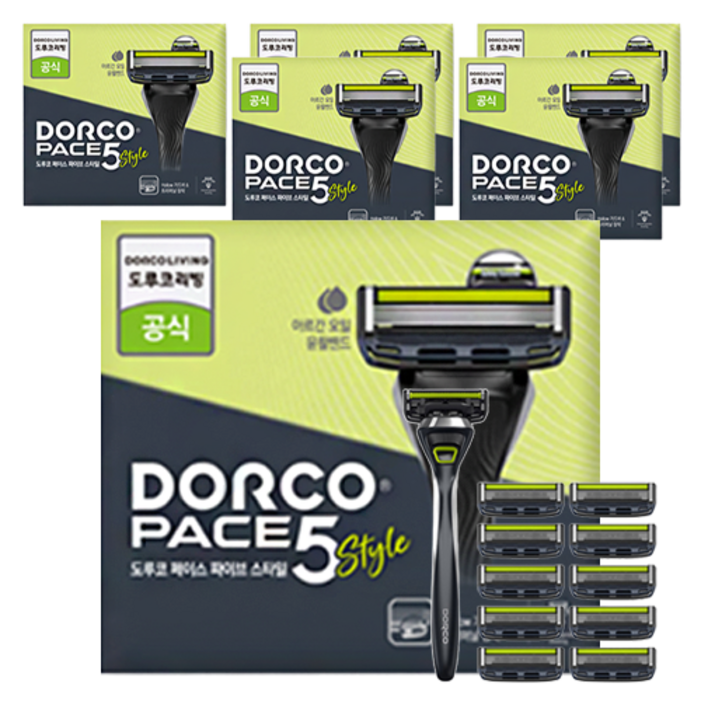 도루코 페이스 5 면도기  여분날 10p 세트, 6세트