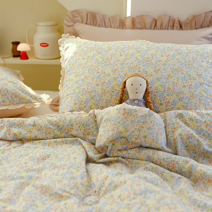 마리엔젤페어리 플라워 쁘띠토숀 플라워 모달차렵이불  베게커버