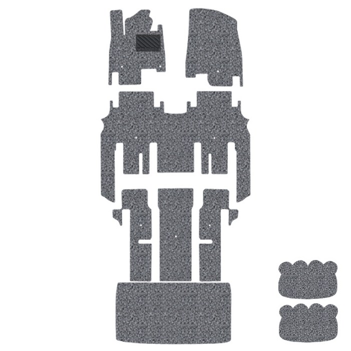 포시즌 9인승 자동차 1 + 2 + 3열 분리 + 트렁크 컴포트유 코일매트 그레이
