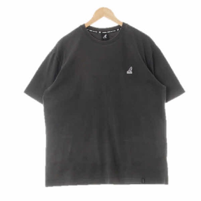 9311 KangoI 차콜 면 자수로고워싱반팔티 [L]