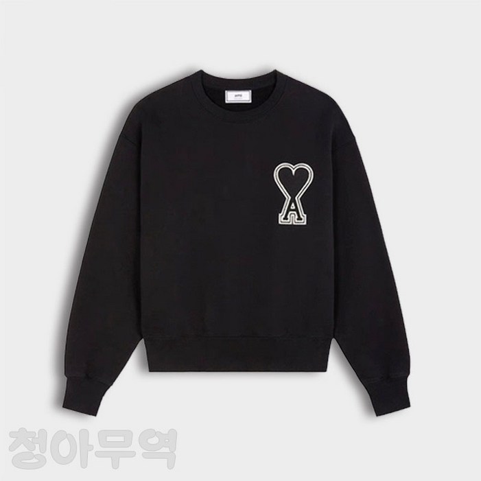 아미 빅하트 로고 패치 맨투맨 A20HJ037 747 001