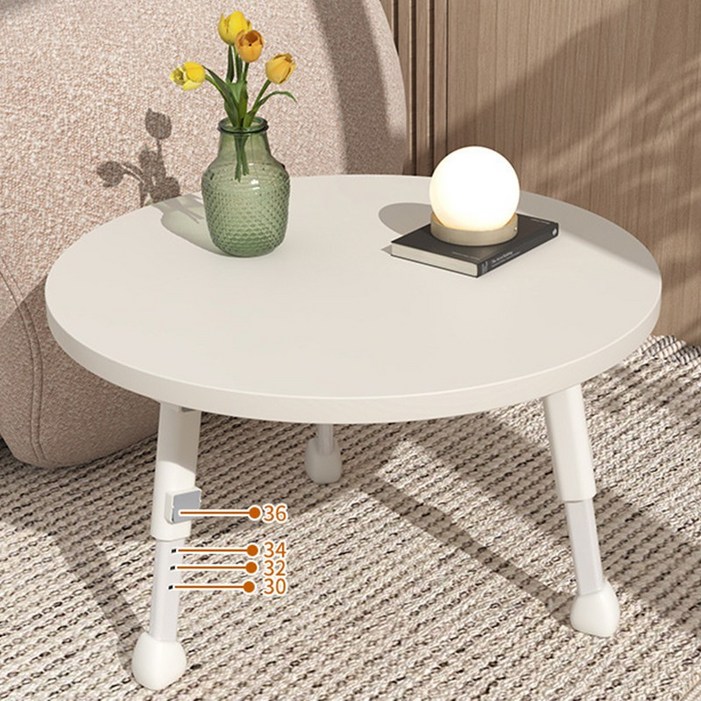 콜콜러브 4단 높이 조절 접이식 좌식 테이블 티 테이블, 사이드 테이블