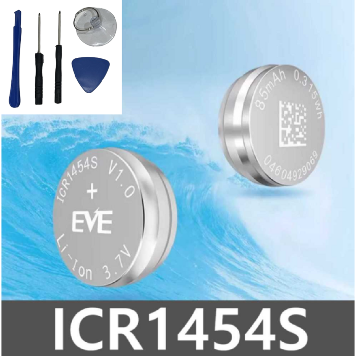 ICR1454S 배터리 버즈 충전식 블루투스 헤드폰 건전지 버튼
