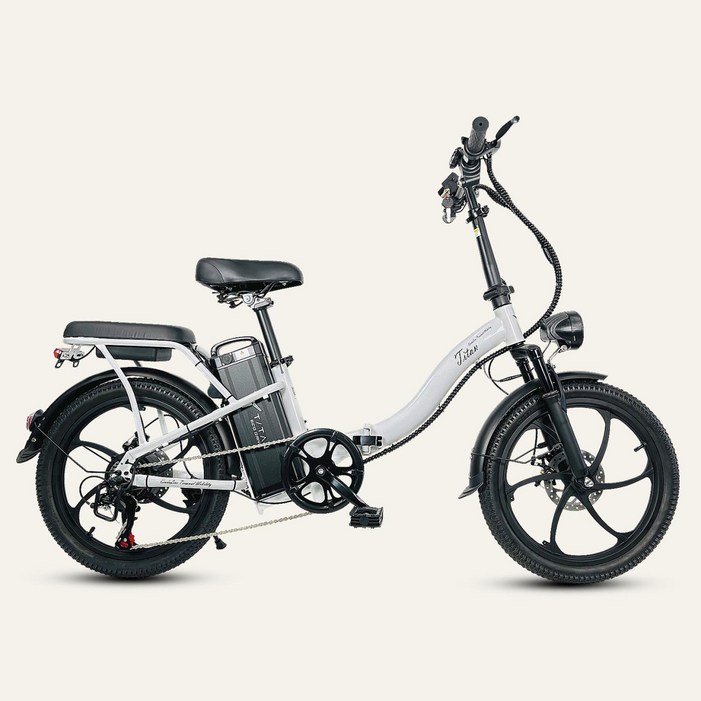 전기자전거 타이탄800 여성용 접이식 자전거 48V 500w, 화이트 전기자전거 타이탄800 여성용 접이식 자전거 48V 500w, 화이트