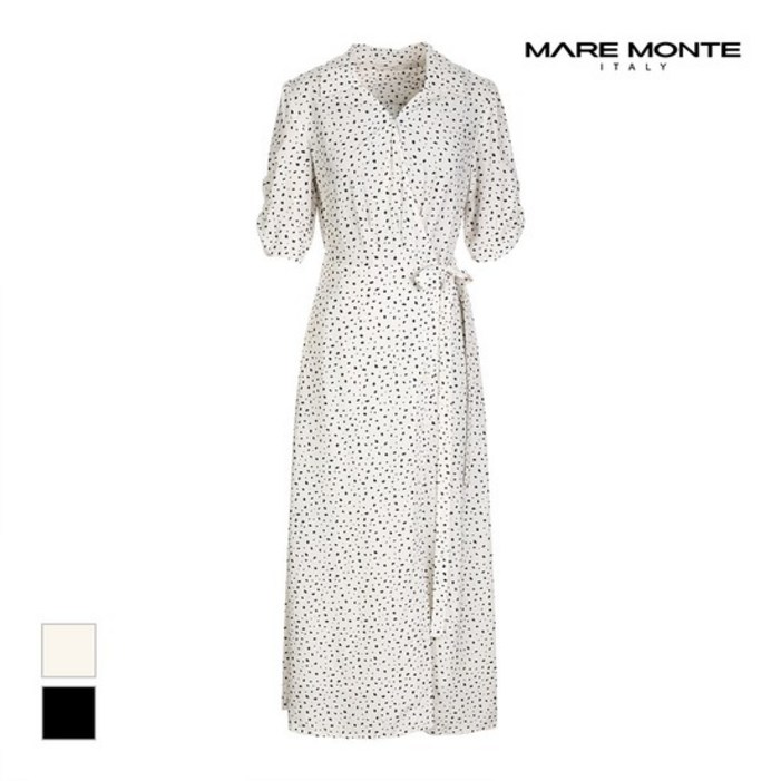 마레몬떼  잔패턴 랩스타일 롱원피스_M226MOP37S0