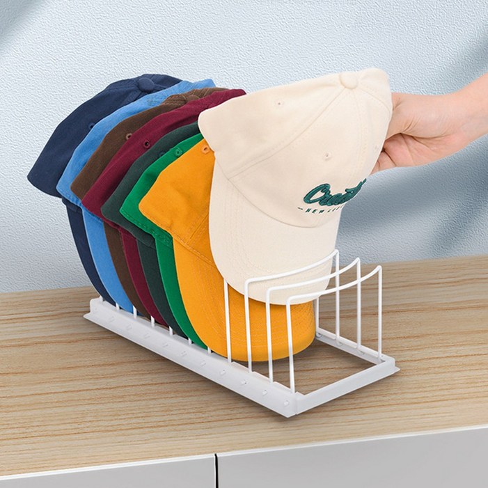 무타공마켓 철제 튼튼한 10구 모자 걸이 정리 거치대