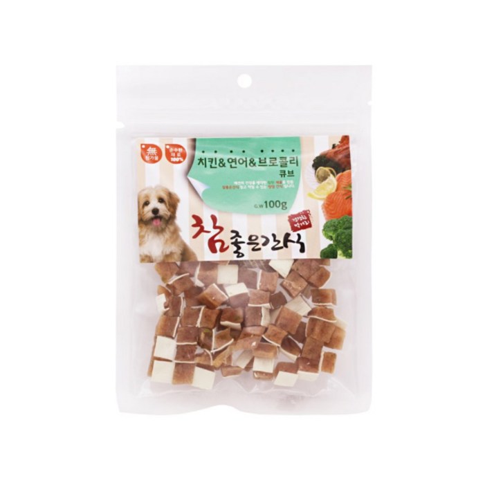 참좋은 간식 치킨&연어&브로콜리 100g 애견간식 강아지간식