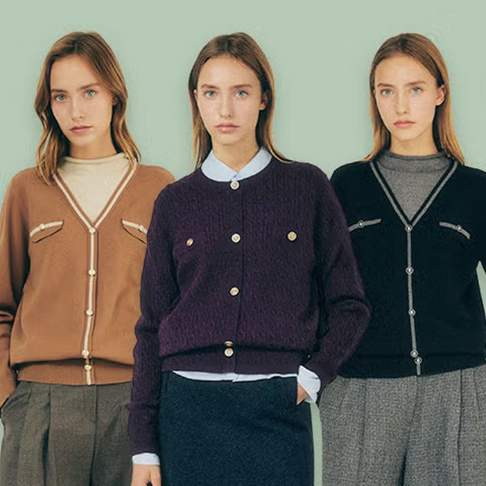 쇼핑엔티 25FW ODV 카디건형 풀오버 3종