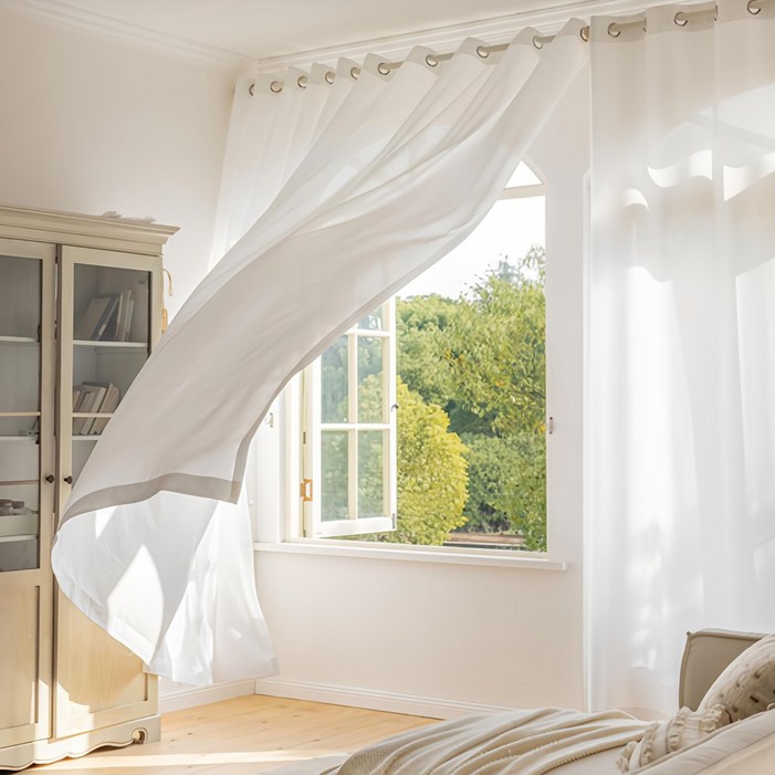 사라하우스 비침없는 도톰차르르 아일렛형