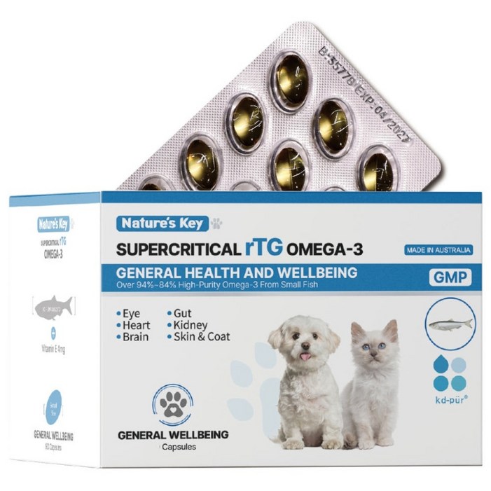 네이쳐스키 반려동물 초고순도 98 알티지 오메가3, 1개, 피부피모, 90정