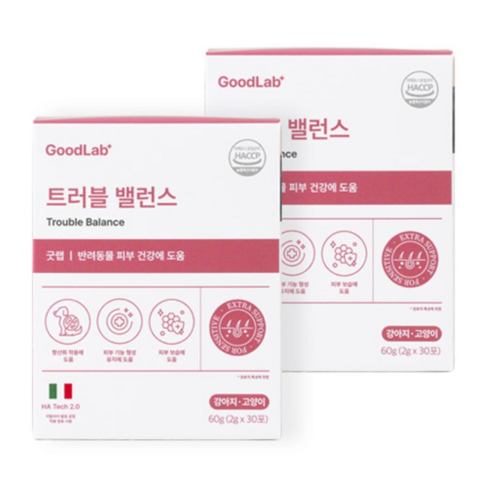 펫펫펫 강아지 고양이 피부 영양제 굿랩 30p, 피부피모, 60g, 2개 펫펫펫 강아지 고양이 피부 영양제 굿랩 30p, 피부피모, 60g, 2개