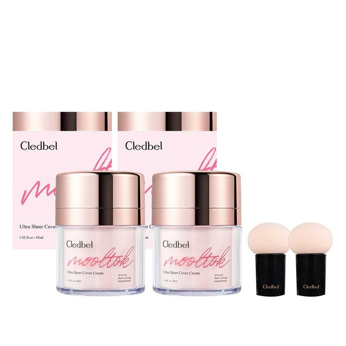 끌레드벨 물톡크림 시즌4 톡톡 투명 커버 크림 45ml X 2개 물톡봉2개