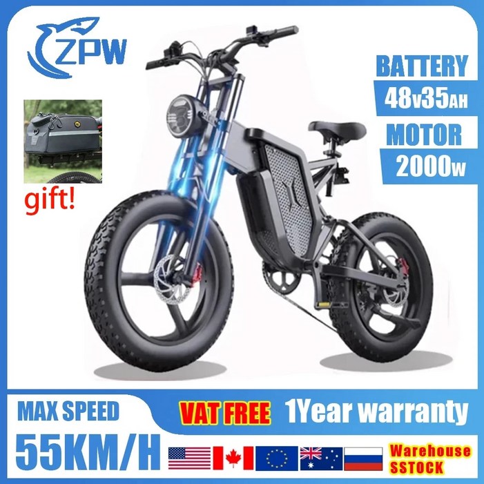 레트로전기자전거 ZPW X20 유압 브레이크 전기 성인용 팻 2000W, 20 인치 레트로전기자전거 ZPW X20 유압 브레이크 전기 성인용 팻 2000W, 20 인치