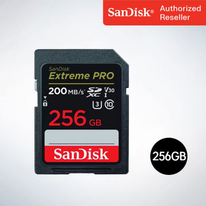 샌디스크익스트림프로 샌디스크 SD메모리카드 SDXC  Extreme Pro 익스트림 프로 UHS-I SDXXD 256GB